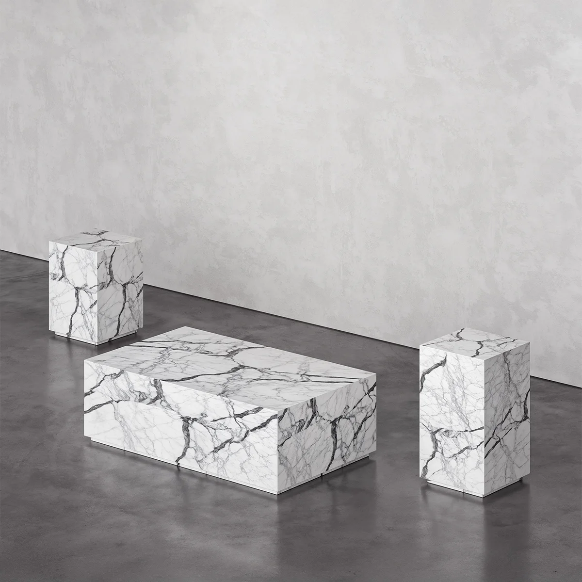Marble Triple Set – Coffee Table, image 2