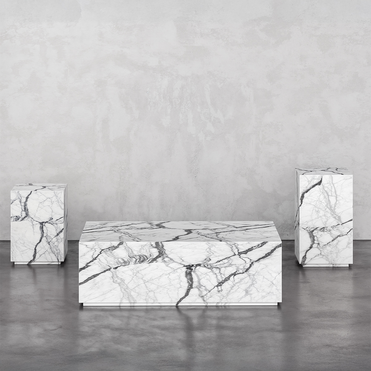 Marble Triple Set - Coffee Table